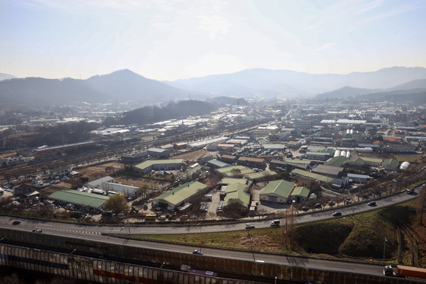 하남 덕풍동에서 바라본 하남 교산 지구 일대의 모습./연합뉴스