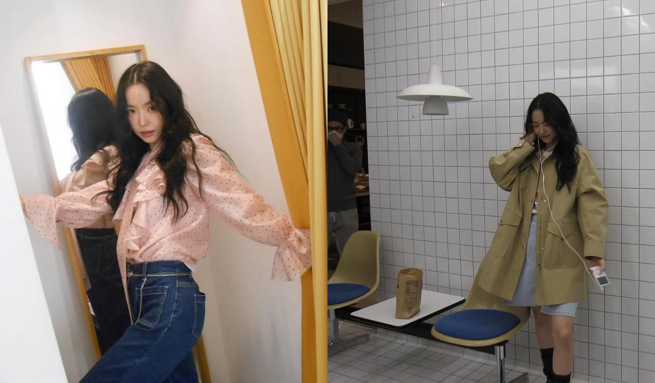Discover Son Na-eun’s Chic Denim Styles: Skirt vs. Pants for Every Mood!
