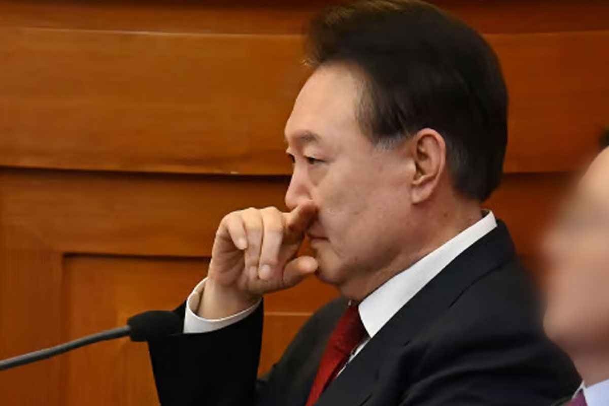 출처: 뉴스1 / 탄핵심판 10차 변론에 출석한 윤 대통령