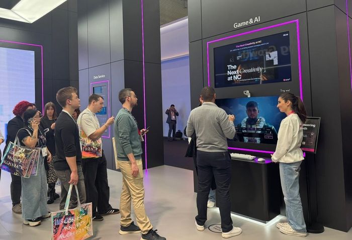 MWC 2025 현장에 마련된 엔씨 AI 부스 전경.ⓒ엔씨소프트