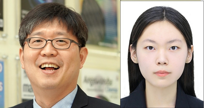 노준석 포스텍 교수(왼쪽)와 통합과정 박유진 씨