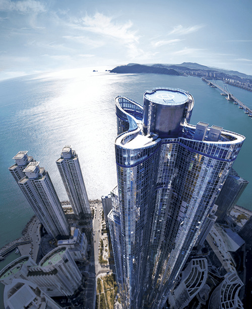 해운대 마린시티의 ‘위브더제니스타워’/사진=두산건설