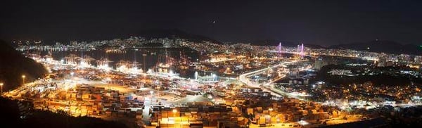 부산 신선대 수출항 전경