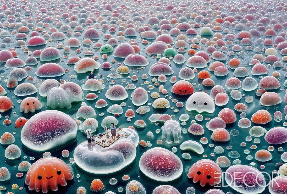 앤티버스에 갑자기 불어닥친 젤리 유행, 그로 인해 젤리로 가득 찬 도시를 표현한 ‘Jelly City’.