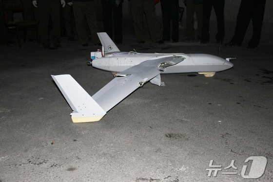 A photo released by the Workers\' Party\'s official newspaper, Rodong Sinmun, last year claimed to show a South Korean drone infiltrating Pyongyang / News1