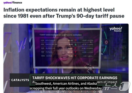 Screenshot from Yahoo Finance