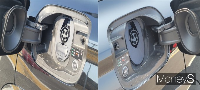 프리미엄 준대형 전기 SUV '더 뉴 아우디 Q6 e-트론'에는 충전 포트가 양쪽에 한 개씩 총 두 개가 달려 있어 편리한 충전을 지원한다. /사진=김창성 기자