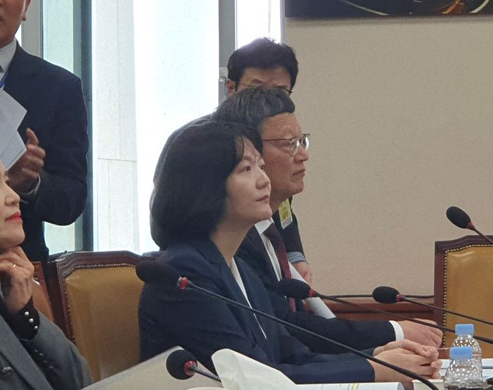 최수연 네이버 대표가 18일 오후 국회에서 개최된 과학기술방송통신위원회 현안질의에 출석해 있다. ⓒ데일리안 조인영 기자