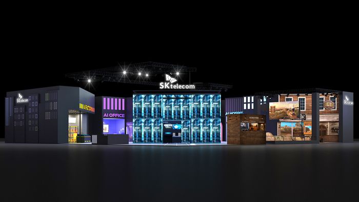 SK텔레콤(SKT)이 24일 서울 코엑스(COEX)에서 개막하는 국내 최대 ICT 종합 전시회 ‘2025 월드 IT쇼(WIS)’에 참가한다. 사진은 SK텔레콤 전시관 조감도ⓒSK텔레콤