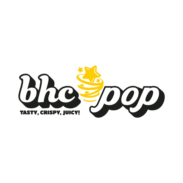 bhc의 콜팝 전용 매장 'bhc pop' 로고