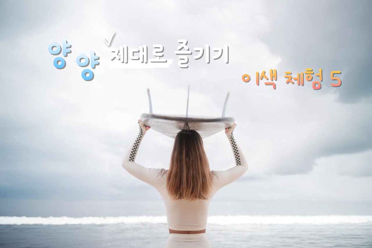 양양 가볼 만한 곳에서 이색 체험 즐기기 / 인포매틱스뷰@Designed by Freepik