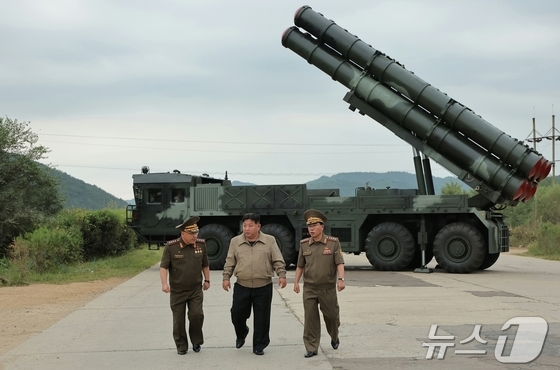 North Korean leader Kim Jong Un at a recent military event. (Source: Rodong Sinmun=News1)