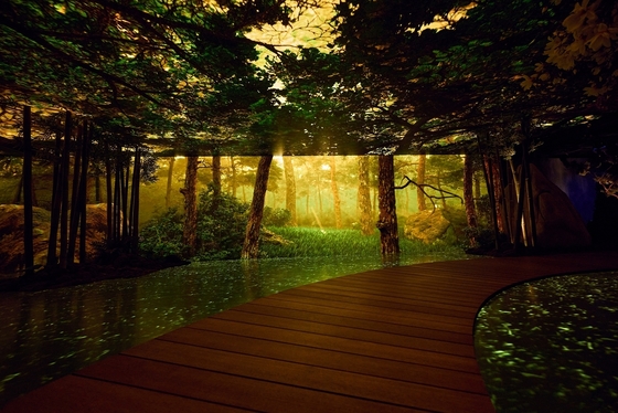 The Forest Within, an immersive exhibition inspired by Korean forests, opened on May 9 at Genesis House in Manhattan, New York. / Photo courtesy of Genesis