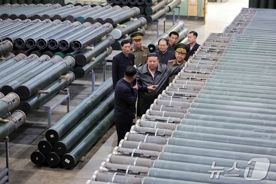 On Wednesday, Rodong Sinmun reported that Kim Jong Un, the General Secretary of the Workers\' Party of Korea, conducted on-site inspections of key military industrial facilities under the Second Economic Committee. The newspaper noted that the shell production enterprises have fully executed their step-by-step modernization projects, raising shell production to four times the average year level and nearly double the peak year level. / Rodong Sinmun
