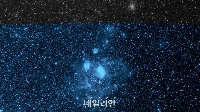 해당 성운을 확대한 영상에서 0.98마이크로미터 파장에 대한 이미지. ⓒ한국천문연구원