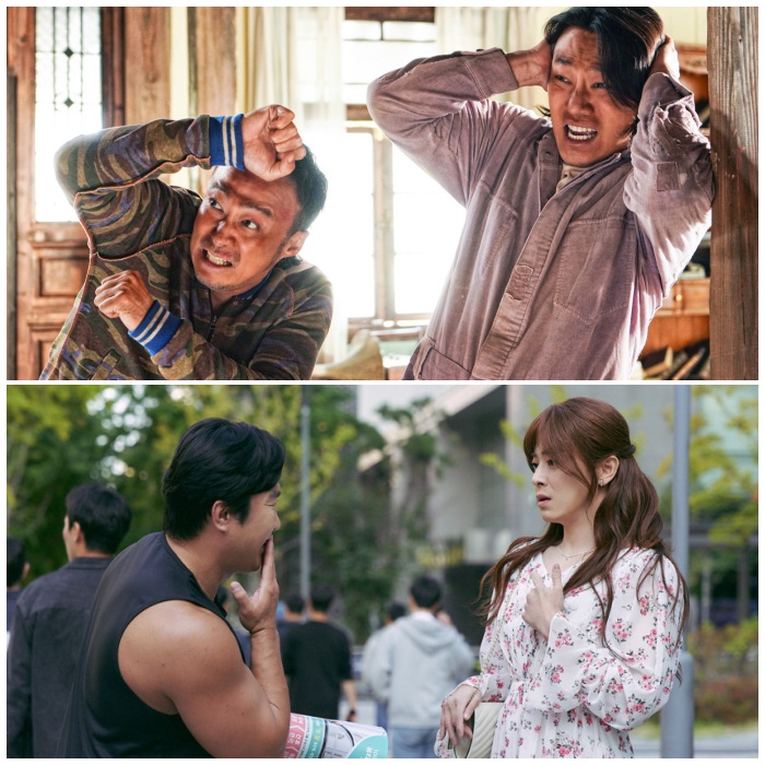 지난해 큰 웃음을 선사한 코미디 영화 '핸섬가이즈'(위)와 '파일럿'. 사진제공=NEW·롯데엔터테인먼트