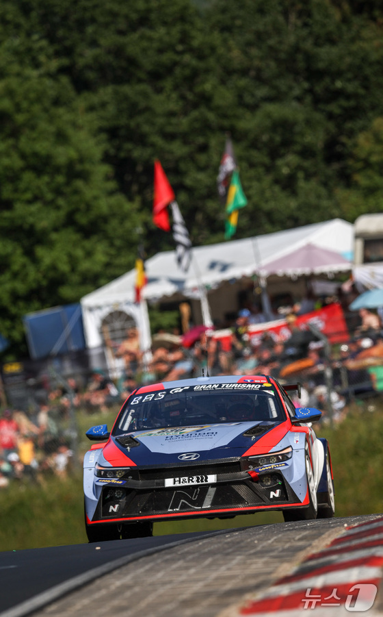 The photo shows a vehicle from Hyundai Motor\'s high-performance brand, Hyundai N, which has participated in this race for ten consecutive years. / Photo courtesy of ADAC