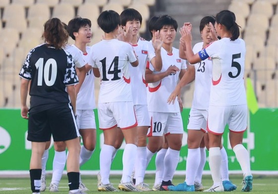 North Korean women\'s soccer team defeated Palestine 10-0 / Photo courtesy of AFC