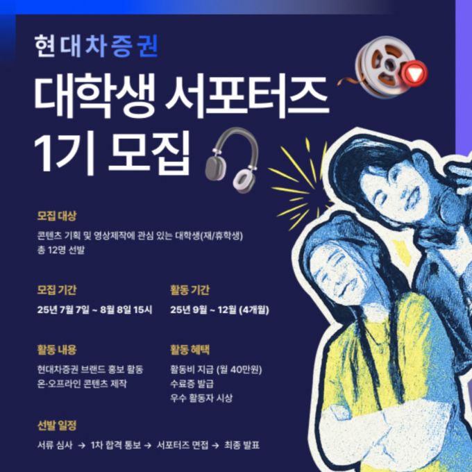 현대차증권이 '대학생 서포터즈 1기'를 모집한다. /사진=현대차증권 