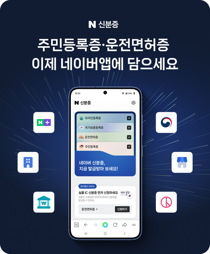 네이버가 네이버 앱에서 실물 신분증과 법적으로 동일하게 활용 가능한 