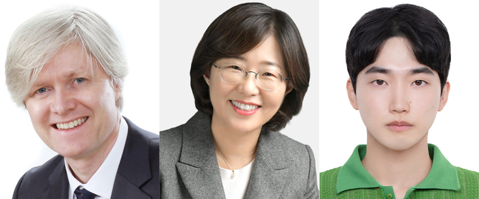 왼쪽부터 다런 윌리엄스 교수, 정다운 연구교수, 이상훈 박사과정 학생.