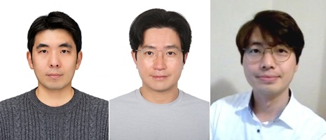 아주대가 '페로브스카이트 태양전지'의 에너지 변환 효율과 안정성을 끌어올릴 수 있는 신소재 개발에 성공했다. 사진은 김종현 아주대 응용화학생명공학과 대학원 분자과학기술학과 교수, 장재원 부경대 고분자화학소재공학부 교수, 윤재성 호주 뉴사우스웨일즈대학 및 영국 서리대학 박사.(왼쪽부터)