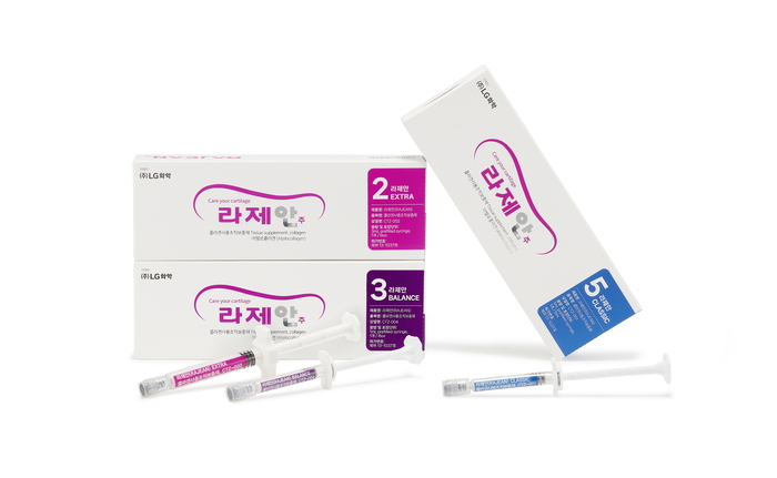 LG화학 골관절염 콜라겐 주사 라제안 3종(사진=LG화학)