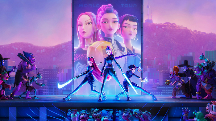 引用：Netflix『K-POPガールズ! デーモン・ハンターズ』Netflix公式サイト、トゥドゥムが公開したデータによると、先月20日に公開された『K-POPガールズ! デーモン・ハンターズ』は現在までに 累計視聴時間は2億2,080万時間に達し、上映時間（1作品約100分換算）に基づく視聴回数にすると、1億3,240万回に相当する。このアニメは、K-POPアイドルグループ『ハントリックス』が悪霊を退け、歌で世界を守る物語を描いている。『スパイダーマン: アクロス ザ ユニバース』などで有名なSony Pictures Animationが制作を担当し、韓国系カナダ人のマギー・カン監督が演出を務めた。Nソウルタワー、韓国伝統家屋、冥界の使者といった韓国的要素が自然に溶け込み、全世界の視聴者から高い評価を受けている。『K-POPガールズ! デーモン・ハンターズ』OSTがビルボードチャートを席巻し、Netflixの韓国コンテンツがグローバルで人気を維持している。『K-POPガールズ! デーモン・ハンターズ』の人気は、音楽チャートでも確認される。29日に発表されたBillboard最新チャートによると、アニメ内の仮想ガールズグループ・ハントリックスが歌う「ゴールデン(Golden)」が2位を獲得し、OST全体で8曲がホット100チャートに同時進出するという驚異的な成果を収めた。一方、Netflixのもう一つのグローバルヒット作『イカゲーム シーズン3』も5週連続で1位の座を守っている。『Netflix トップ10』によると、21～27日の期間で『イカゲーム3』の視聴数は460万回(2,859万時間)となり、該当期間中最も多く視聴された非英語ショーに選ばれた。初公開されて以来、5週連続でトップを維持している。『イカゲーム3』の累積視聴数は現在1億3,470万回数に達し、公開後91日間の成績を比較する歴代非英語ショー部門で3位を記録した。この部門の1位は『イカゲーム1』（視聴数2億6,520万回）、2位は『イカゲーム2』（1億9,260万回）であり、シリーズ全体のグローバルな人気を実証している。最近公開された韓国オリジナルコンテンツも好成績を収めている。 25日に公開された、キム・ナムギルとキム・ヨングァン主演の銃器災害アクションスリラー『トリガー』は非英語ショー部門で4位（290万回）にランクインした。
