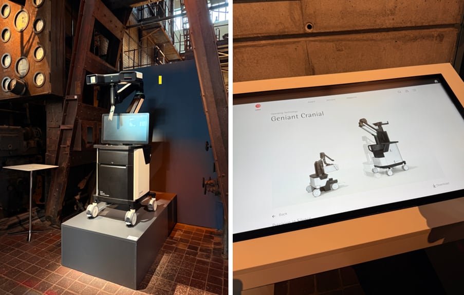 레드닷 디자인 뮤지엄에 전시된 지니언트 크래니얼’(Geniant Cranial). /고영테크놀러지 제공