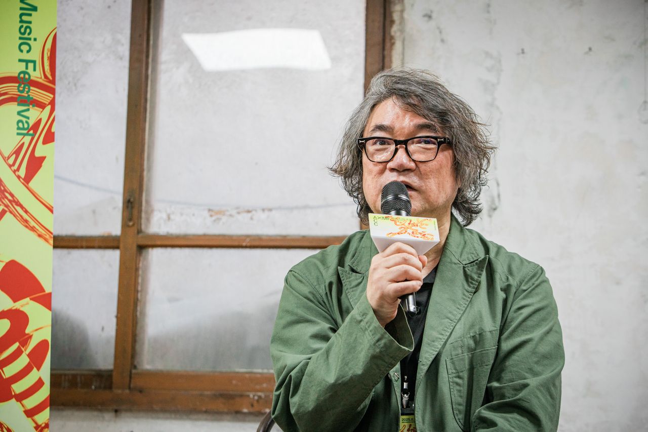 Won Il, artistic director of ACC X Music Festival, speaks during a press conference in Seoul on Tuesday. (ACC)