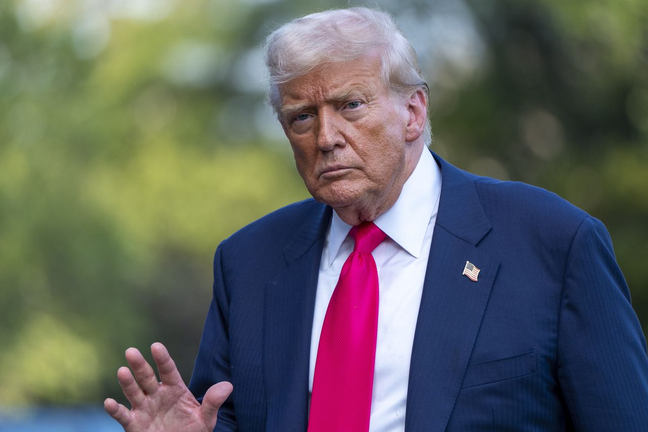 US President Donald Trump at the White House in Washington, Tuesday. (AP-Yonhap)]