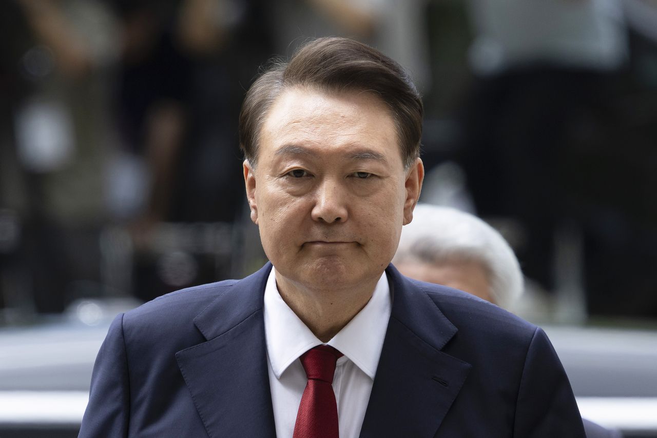 Former President Yoon Suk Yeol attends a pretrial detention hearing at Seoul Central District Court on July 9. (Joint Press Corps)]