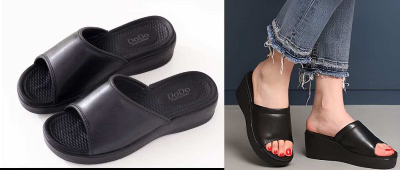 Indoor slippers commonly worn by Korean office workers after arriving at work. (Naver)