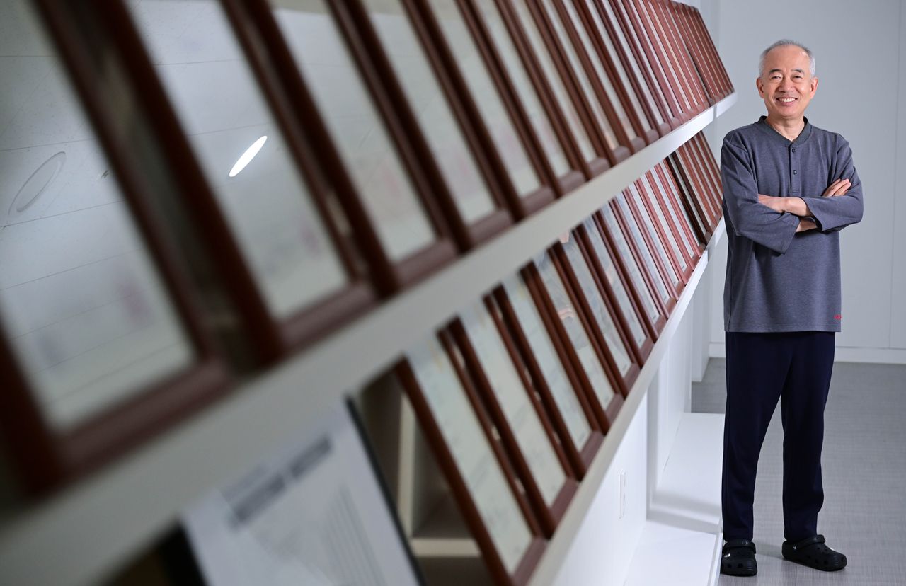 Jusung Engineering Chair Hwang Chul-joo poses during an interview with The Korea Herald held at the company's R&D center in Yongin, Gyeonggi Province, on July 15. (Lee Sang-sub/The Korea Herald)