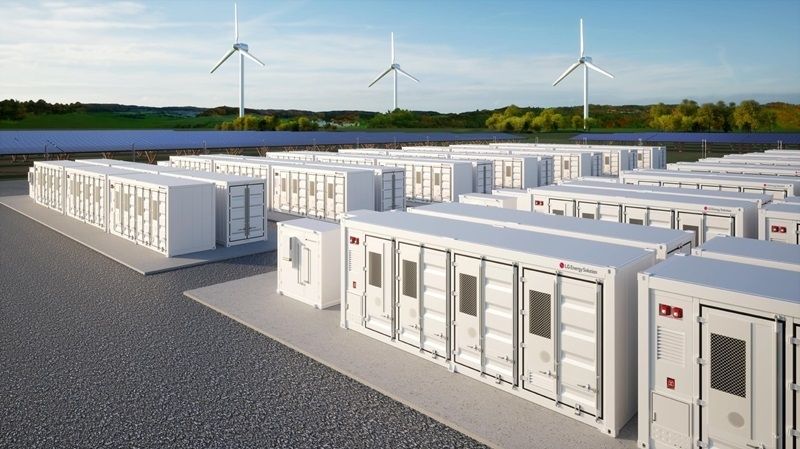 LG Energy Solution's grid-scale energy storage system container product (LG Energy Solution)]