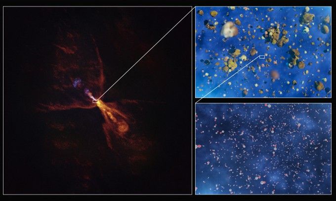 引用:ESO/L. Calcada/ALMA(ESO/NAOJ/NRAO)/M. McClure et al.