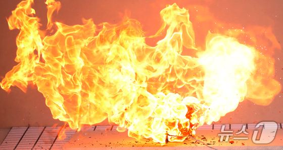 Power bank thermal runaway experiment. (Reference photo) / News1