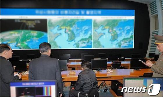 North Korean leader Kim Jong Un, General Secretary of the Workers\' Party, inspecting the National Aerospace Development Administration developing North Korea\'s reconnaissance satellite in 2022 / Rodong Sinmun