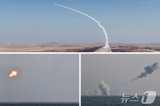 On March 21, North Korea\'s Workers\' Party newspaper Rodong Sinmun reported that the Missile General Bureau conducted test launches on March 20 to inspect the overall combat performance of the latest anti-aircraft missile weapon system, which went into full production at the relevant military industrial complex / Rodong Sinmun