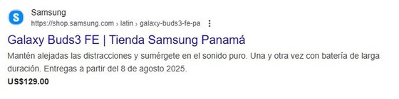 While the product page on Samsung.com Panama website is no longer accessible, traces of it remain in Google\'s search cache / News1