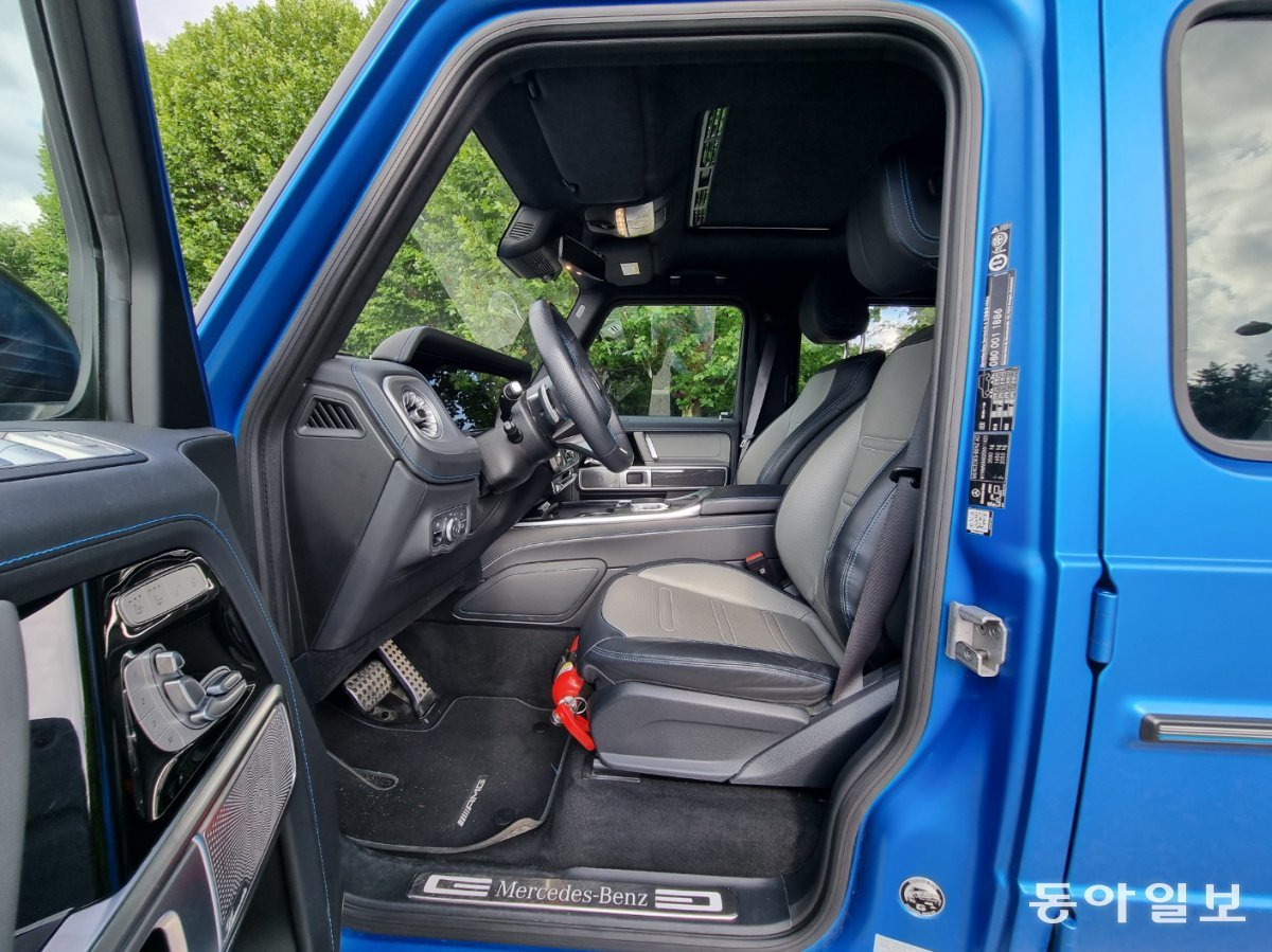 메르세데스벤츠 ‘G 580 위드 EQ 테크놀로지 에디션 원’의 실내. 김도형 기자 dodo@donga.com