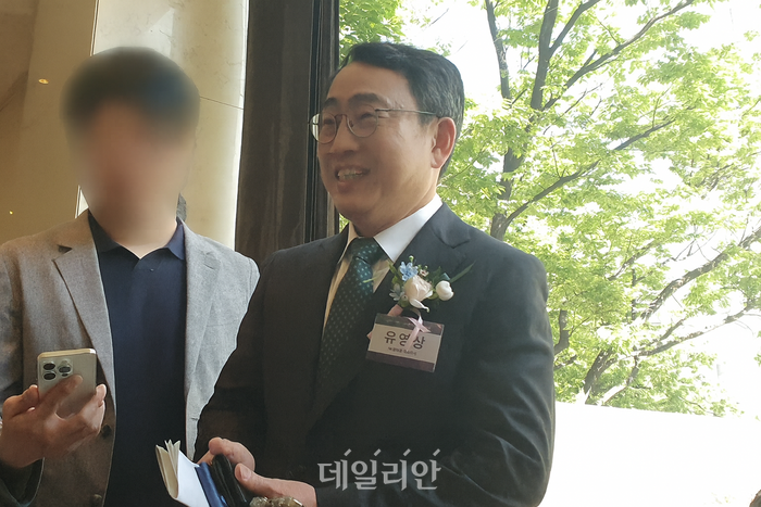 유영상 SK텔레콤(SKT) 대표이사가 12일 웨스틴조선호텔에서 열린 