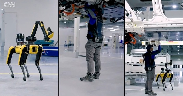 현대차그룹 싱가포르 글로벌 혁신센터(HMGICS)를 다룬 CNN 뉴스 화면 갈무리