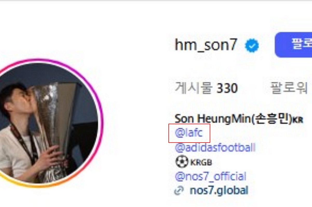 출처: 손흥민 SNS
