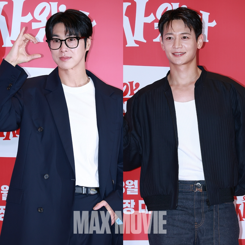 '악마가 이사왔다' VIP시사회에 참석한 동방신기 유노윤호(왼쪽)와 샤이니 민호. 정유진 기자