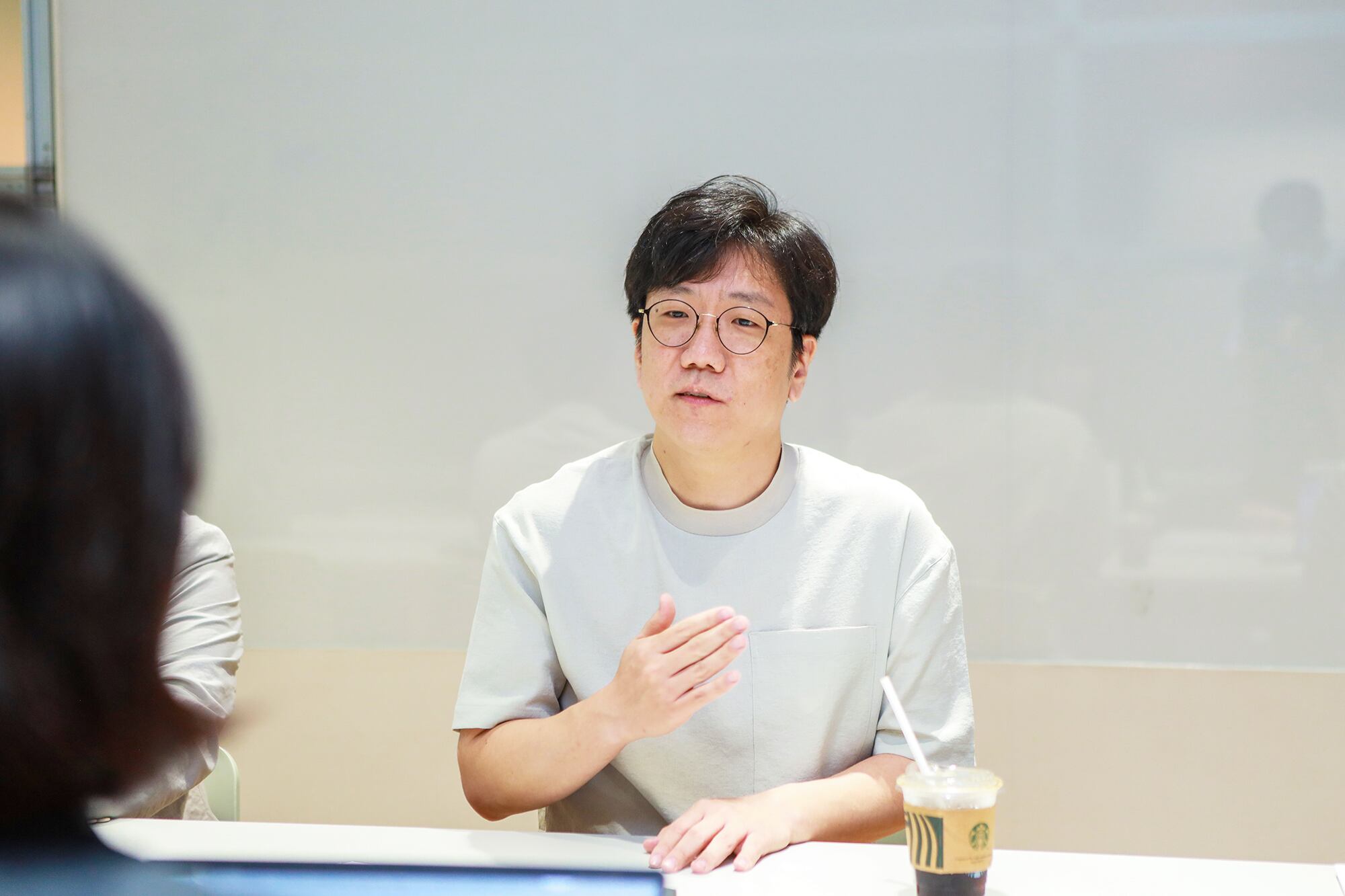 성낙호 네이버클라우드 하이퍼스케일 기술총괄이 지난 12일 경기 성남시 분당구 네이버 그린팩토리에서 기자들의 질문에 답하고 있다./네이버클라우드 제공