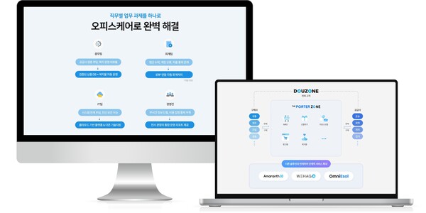 더존비앤에프의 ‘오피스케어’ 화면. / 더존비앤에프