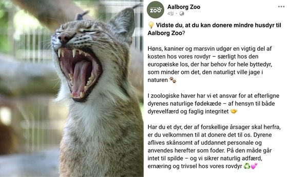 引用:デンマーク・オールボー動物園のFacebook