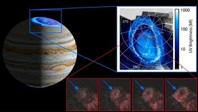 引用:NASA・SWRI・JPL-Caltech・SwRI・V. Hue・GR Gladstone・B. Bonfond
