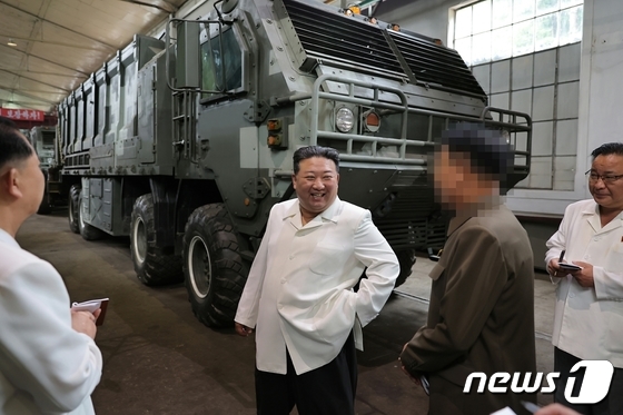 Kim Jong Un inspects a missile production plant on Aug. 31, 2023, to review North Korea’s military capabilities / Rodong Sinmun